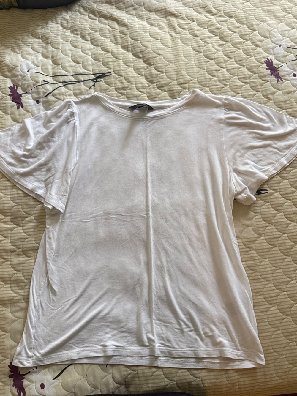 Banana Republic White Short-Sleeve Crewneck Tee